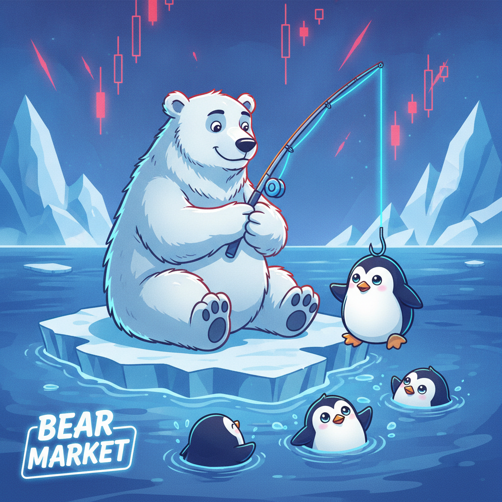 PENGU шорт. Внизу графика — самые жирные шорты.